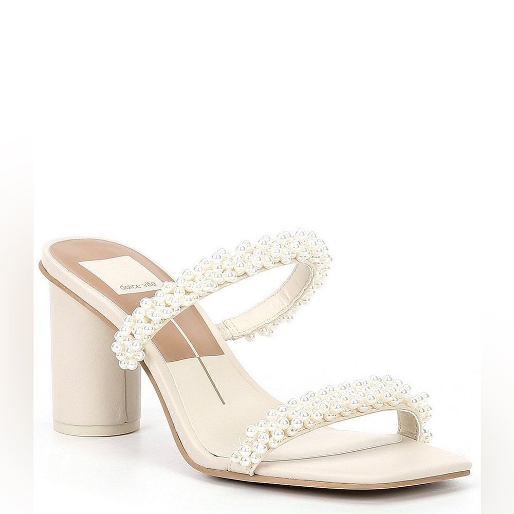 Dolce Vita
Noel Pearl Square Toe Dress Sandals NEW